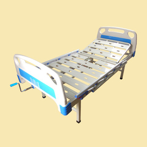 Cama de Hospital Manual de Manivela Única para Ancianos con Barandilla, Modelo 002, Color Azul, Uso Adulto - Product Image 2