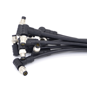 Connecteur de câble circulaire électronique M8, 4, 5, 6 broches, étanche IP67, à visser, mâle/femelle, prise industrielle, alimentation LED <span class=keywords><strong>CuZn</strong></span> - Product Image 2