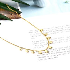 Collar de Cadena Clásico de Forma Redonda, Acero Inoxidable, Chapado en Oro de 18K, Collar con Colgante de Clavícula para Mujer - Product Image 6