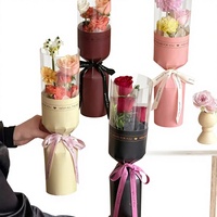 Sacs d'emballage pour fleurs à tige unique en papier spécial couché, multicolores, personnalisables avec votre propre étiquette