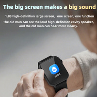 Bracelet intelligent d'urgence pour personnes âgées 4G carré IP67, pour patients autistes, patients atteints de la maladie d'Alzheimer, patients atteints de démence, alarme de chute, GPS, SOS, montre intelligente