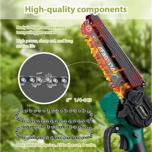 Motosierras sin Escobillas de 6 y 8 Pulgadas <span class=keywords><strong>Mini</strong></span> <span class=keywords><strong>Motosierra</strong></span> Portátil Inalámbrica <span class=keywords><strong>a</strong></span> Baterí<span class=keywords><strong>a</strong></span> para una Mano Sierra de Podar Eléctrica Recargable - Product Image 2