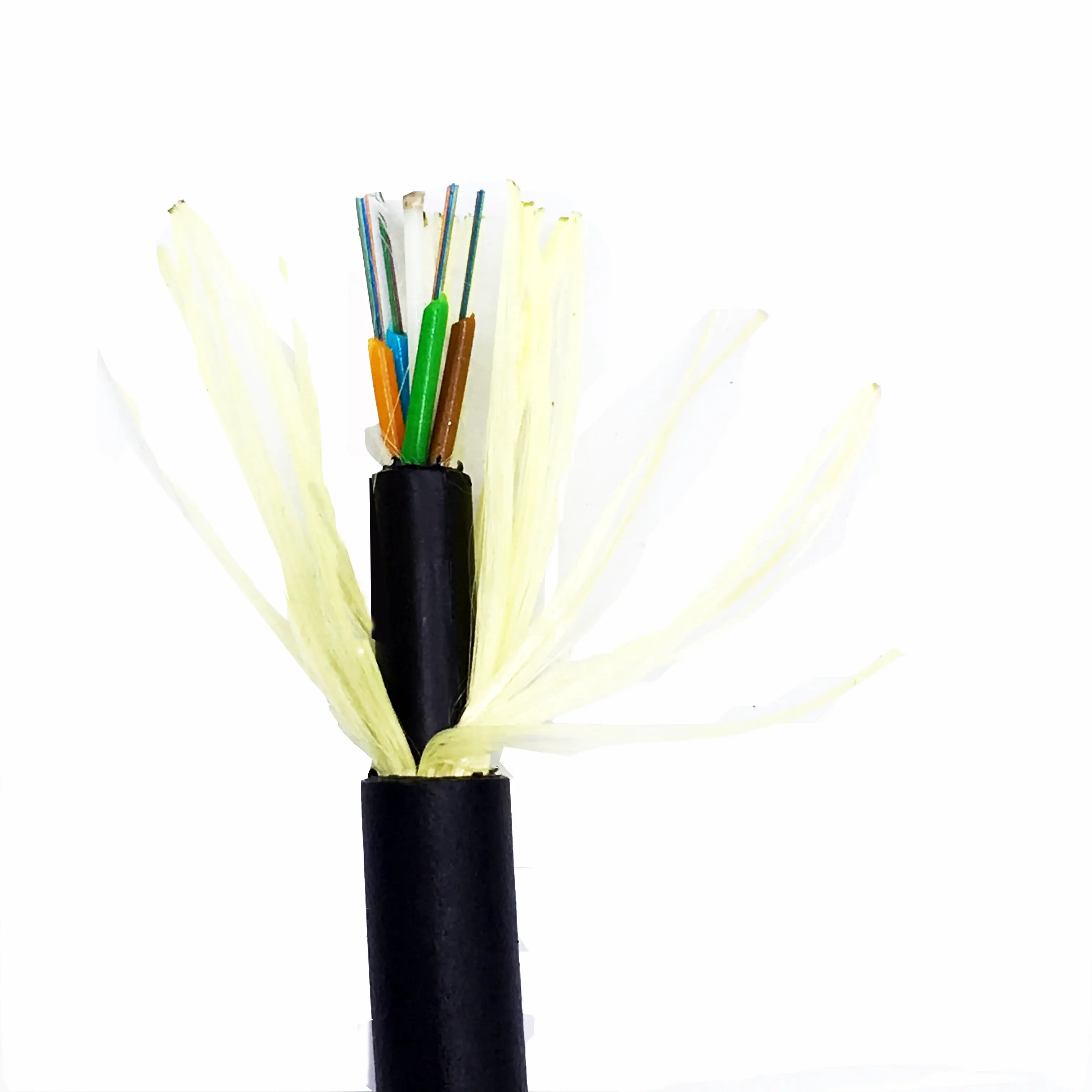 Заводская антенна, наружный 48-ядерный кабель fibra optica, 100 пролет ADSS, Неметаллическая арамидная пряжа, поддерживающий оптоволоконный кабель adss
