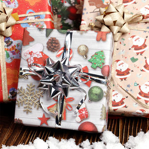 กระดาษห่อสำหรับบรรจุภัณฑ์ขนาด70ซม. X 95ซม. ม้วนกระดาษคริสต์มาสหรูหราออกแบบได้ตามต้องการ - Product Image 4