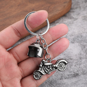 Cadeau promotionnel, porte-clés moto 3D avec casque, mini accessoires de voiture, porte-clés de voiture, pendentif, porte-clés en métal pour petit ami - Product Image 5