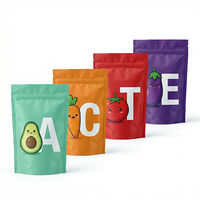 Sachets Doypack en plastique personnalisés de 3,5g, 7g, 14g, 28g, anti-odeur, en Mylar, imprimés sur mesure, sacs d'emballage holographiques en plastique