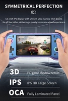 Console de jeu portable H55 PRO, écran IPS HD de 5,5 pouces, prend en charge plus de 40 simulateurs, joysticks RGB, batterie longue durée de 5000 mAh