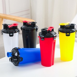 Fancy 700ml Sports Outdoor Dual Compartimiento <span class=keywords><strong>Doble</strong></span> Boca Multifunción <span class=keywords><strong>Shaker</strong></span> Botella de agua con malla - Product Image 5