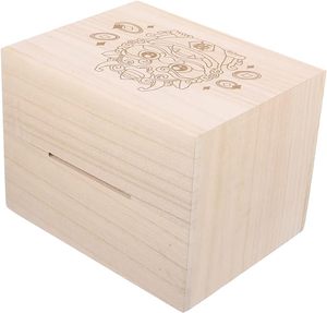 Hucha de madera rectangular, caja de dinero de decoración de guardería personalizada para niños, hucha de bebé para ahorro de niños - Product Image 1