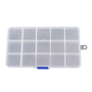Plastic Storage <b>Box</b> <b>With</b> 10 Compartments Detachable <b>Lid</b> For Tools Hardware Accessories Portable Organizer Rectangle Shape - Product Image 3