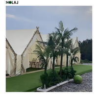 Tente de restaurant extérieure résistante aux intempéries Holaj pour toutes les saisons, avec ouverture rapide, structure robuste, design avec une chambre et un salon