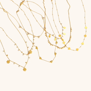 Kalung Hati Baja Tahan Karat Dingran N3602 untuk Wanita, Berlapis Emas 18K, Liontin Hati, Perhiasan Hipoalergenik dengan Rantai - Product Image 3