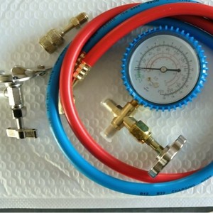Kit d'outils de charge de fréon 466 avec manomètre à diaphragme, jauge de réfrigérant automobile et connecteur de véhicule - Product Image 3