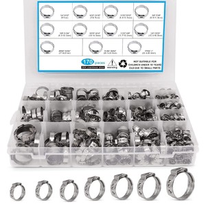 Stainless Steel <b>Hose</b> <b>Clamps</b> 170Pcs 6-25.6mm Constant Tension For Repair Replace - Product Image 4