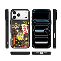 Coque de téléphone AG Feeling Black Edge avec motif de billets dorés pour iPhone 17, 17 Pro Max, 16 Pro, 15 – Coque magnétique