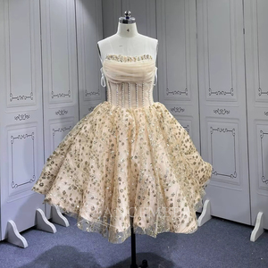 Vestido <span class=keywords><strong>de</strong></span> Quinceañera Lsmu151 con Lentejuelas Color Champán, Vestidos <span class=keywords><strong>de</strong></span> XV Años Rosa, Vestido <span class=keywords><strong>de</strong></span> Quince Años Jancember - Product Image 4