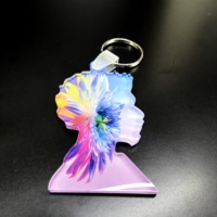 Porte-clés en acrylique à transfert thermique, 5 pièces, pendentif en plexiglas, impression et forme de pendentif PMMA, personnalisation, 8 points