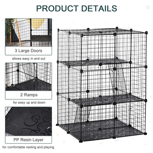 Vente flash : parc pour animaux de compagnie, portable, bricolage, cage pour petits animaux, pratique et détachable, parc pour chaton, lapin, <span class=keywords><strong>chinchilla</strong></span>, intérieur - Product Image 2