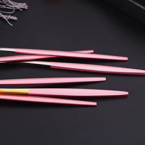 <b>Golden</b> Stainless Steel Knife Fork Spoon <b>Set</b> Rectangular Western Tableware Durable Party <b>Cutlery</b> Dinnerware <b>Set</b> - Product Image 3