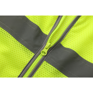 Áo phản quang an toàn bán chạy, đạt chuẩn ANSI Class 2 EN ISO 20471, khóa kéo, màu sắc tùy chỉnh, chất liệu phản quang - Product Image 6