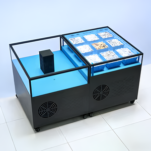 Vasca per Frutti di Mare in Acciaio Inox da Tavolo Ruibit: Acquario Multizona con Refrigeratore per Molluschi e <span class=keywords><strong>Pesci</strong></span> Vivi in Hotel e Ristoranti - Product Image 1