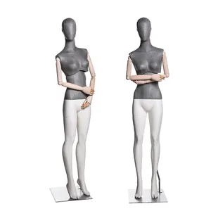 China Mannequins Sale Abstract Head Male and Female Swivel Waist Fabric Mannequin Clothes Display Dummy