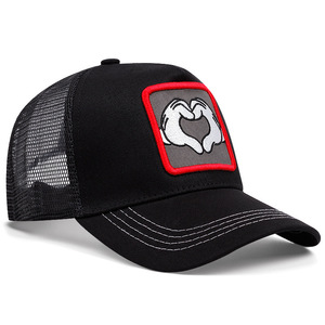 Casquette de baseball en maille polyester/coton à 6 panneaux, motif cœur de dessin animé, oreilles de <span class=keywords><strong>Mickey</strong></span>, pour sports de plein air, protection solaire estivale, modèle à succès pour l'exportation - Product Image 1