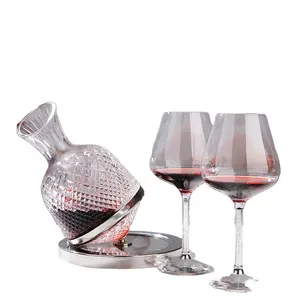 熱二重壁ガラスカップ家庭用高級ガラスクリスタルエンボスゴブレットワインカップギフトパッキング付き