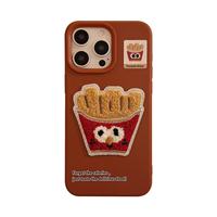Nouvelle coque de téléphone en peluche antichoc avec motif de gâteau de dessin animé, coque de téléphone mignonne à motif alimentaire, coque de téléphone tridimensionnelle