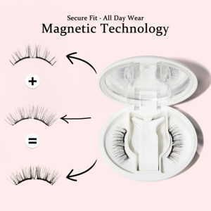 <span class=keywords><strong>Cils</strong></span> magnétiques réutilisables à faible MOQ, qualité supérieure, créez votre propre style, sans colle, <span class=keywords><strong>cils</strong></span> magnétiques premium avec applicateur - Product Image 1