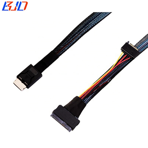 Cable de Extensión de Datos y Alimentación SATA de 15 Pines Oculink SFF-8611 <span class=keywords><strong>4i</strong></span> a SFF-8639 U.2, 50CM 100CM, para SSD U2 NVME, Venta al Por Mayor de Fábrica - Product Image 3