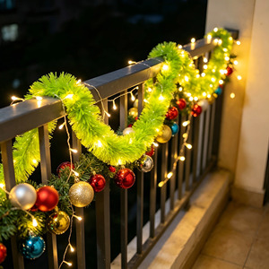 High Quality Christmas LED <b>String</b> Lights Fluorescent Green Polka Dot Decorative Lights Santa Claus <b>Balls</b> Waterproof Modern - Product Image 1