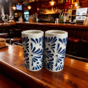 Vaso de Chupito de Cerámica Mexicana <span class=keywords><strong>Talavera</strong></span>, Diseño Creativo, Hecho a Mano, Personalizado, para Tequila, Caballito de 2oz, con Relieve, Taza TIKI - Product Image 2