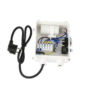 Control Box for Deep Well Pump Submersible Pump Capacitor Accessories Switch Box Electronic Products Epoxy Resin White IP67 1 HP