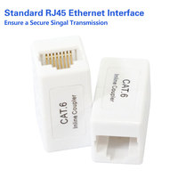 Adaptateur LAN UTP, connecteur Keystone Jack 8P8C, prolongateur de câble Ethernet, coupleur en ligne RJ45 femelle-femelle, emballage PVC RJ11 50U