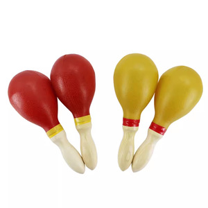 Maracas de Madera y Plástico al por Mayor, Instrumento de Percusión Orff, Agitador de Mano para KTV, Bares, Fiestas, Ambiente Festivo y Acompañamiento de Banda - Product Image 1