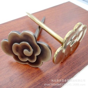 Art And Ancient Art Pure Copper Plaque Holder Flower Shape <b>For</b> Chinese Painting <b>Frame</b> <b>Cross</b> <b>Stitch</b> Hanging Hook Base - Product Image 3