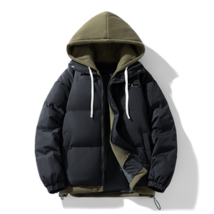 Piumini Unisex <span class=keywords><strong>con</strong></span> Logo Personalizzato Vestibilità Ampia Abbigliamento Outdoor Giacche Invernali Sportive <span class=keywords><strong>con</strong></span> Zip e <span class=keywords><strong>Cappuccio</strong></span> Abbigliamento Uomo Personalizzato - Product Image 2