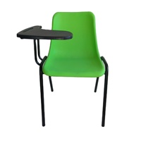 Chaise d'école empilable moderne et durable en plastique de haute qualité avec tablette d'écriture, idéale pour les droitiers – Offre populaire et très demandée