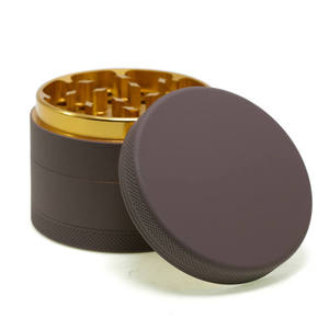 Custom Gold Shape Teeth 4 Parts <b>Herbs</b> Spice <b>Grinder</b> 63mm 55mm <b>Herb</b> <b>Grinder</b> Machine Matte Black Aluminium <b>Herb</b> <b>Grinder</b> - Product Image 2