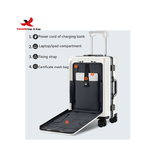 Gift Custom New Arrival Vintage Multifunctional Travel <b>Suitcase</b> PC Luggage Hardside Luggage <b>Suitcase</b> With Cup Holder - Product Image 2