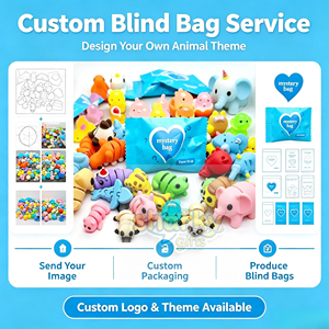 Pochette surprise promotionnelle, figurines d'animaux de dessin animé imprimées en 3D articulées, sac mystère aléatoire de petits animaux de compagnie, cadeaux pour garçons et filles - Product Image 2