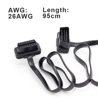 Cable de Extensión Plano Delgado OBDII OBD2 de 16 Pines Macho y Hembra, Conector de 16 Pines, Divisor en Y de 95CM, OBD 2 II M a 2F, para GPS