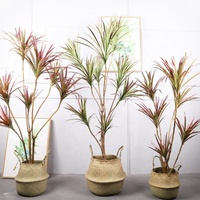 Plante artificielle Faux Dracaena Marginata, arbre bonsaï en pot pour mariage, mur, maison, chambre, patio, intérieur, extérieur, décoration de la maison