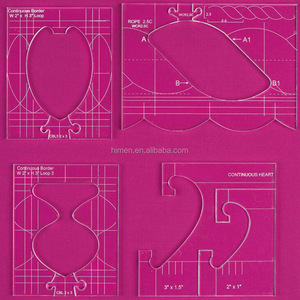 Nouvel ensemble de gabarits de bordure pour machine à coudre, permet de créer de belles bordures, 1 ensemble = 4 pièces # RL-04W - Product Image 2