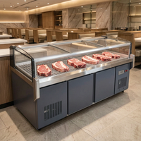 Vitrina Refrigerada Comercial de Acero Inoxidable de Gran Capacidad, Doble Temperatura, Mecánica, con Enfriador de Aire Integrado