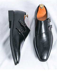 Chaussures en cuir à boucle grande taille pour hommes – Nouvelle collection, tendance, polyvalentes, confortables, pour affaires, décontractées ou mariage - Product Image 1