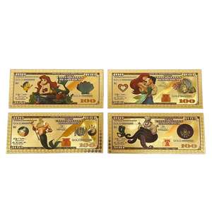 Klassische Anime Meerjungfrau Gedenkbanknote Gold Plastikmünze Goldfolien-Gutschein Live-Stream Merchandise Geschenk Sammlerstück - Product Image 1