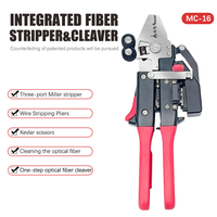Outil de dénudage de fibre optique MC-16, Ciseaux Kevlar, Pince Miller à 3 mâchoires, Coupe-fibre optique monophasé, Pince de nettoyage
