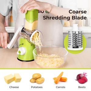 Râpe rotative en acier inoxydable et trancheuse à pommes de terre, couteau mandoline manuel pour fromage et légumes, accessoires de cuisine - Product Image 5